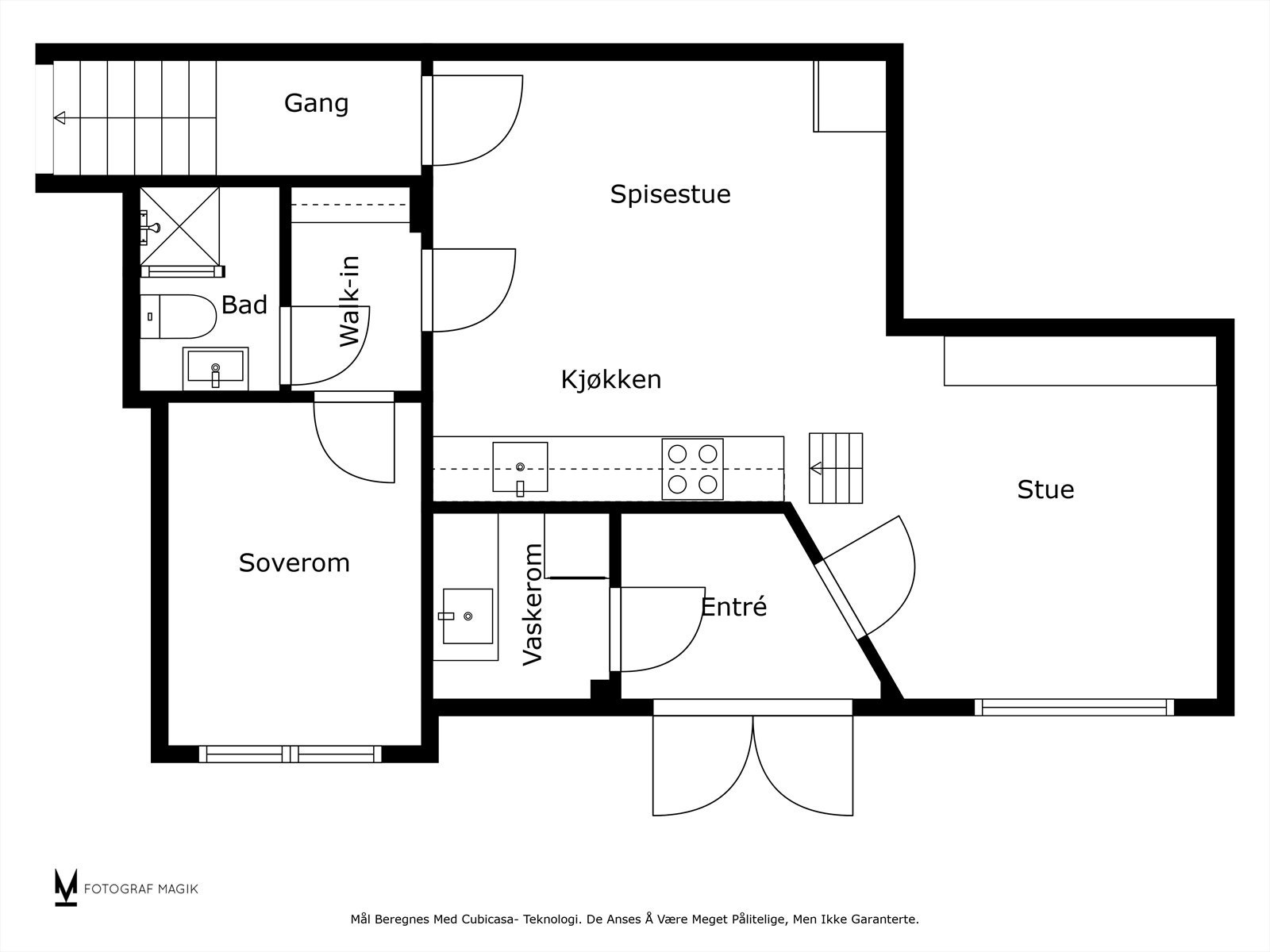 Plantegning 1. etasje Galleribilde