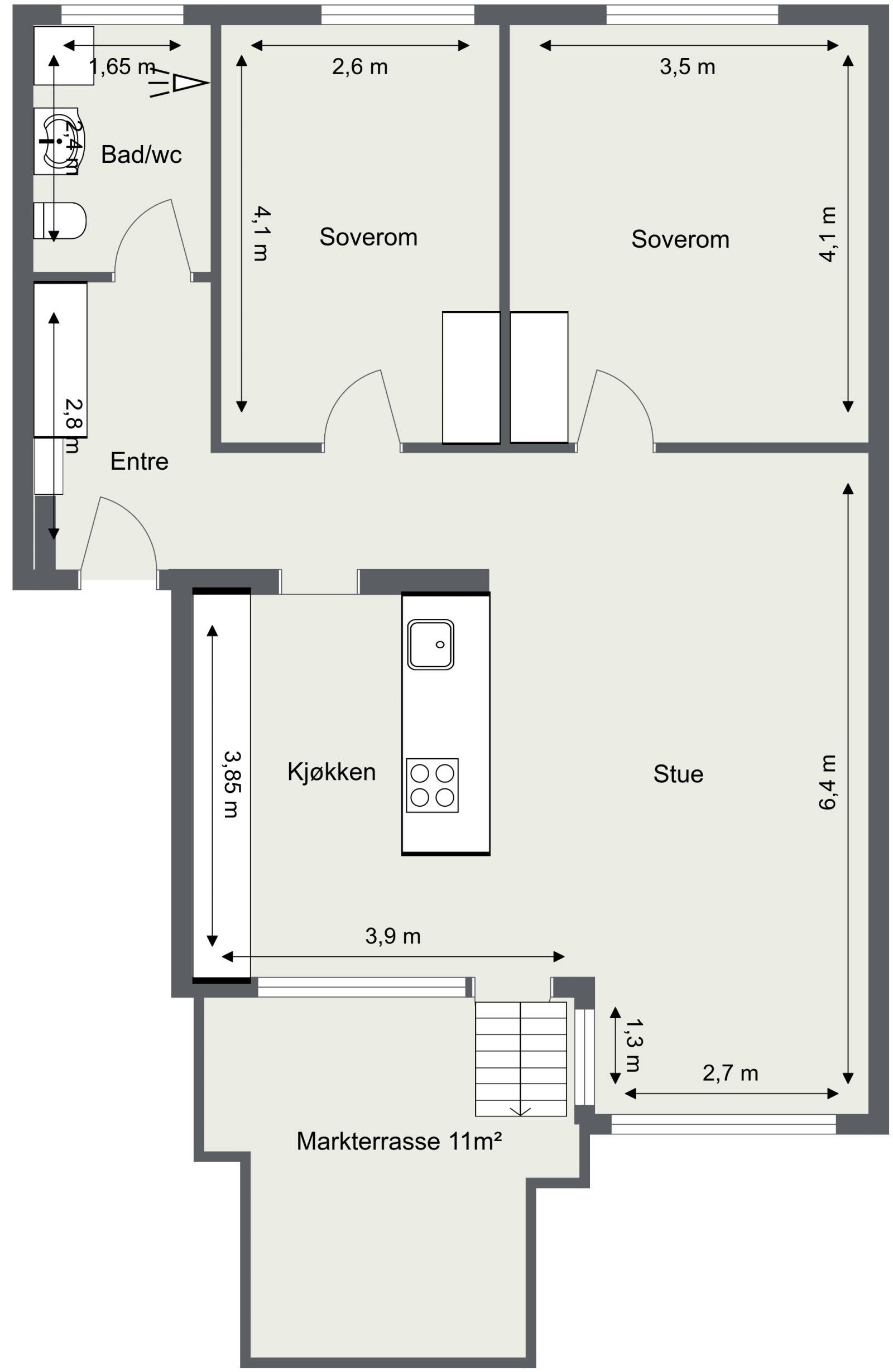 Plantegning Galleribilde