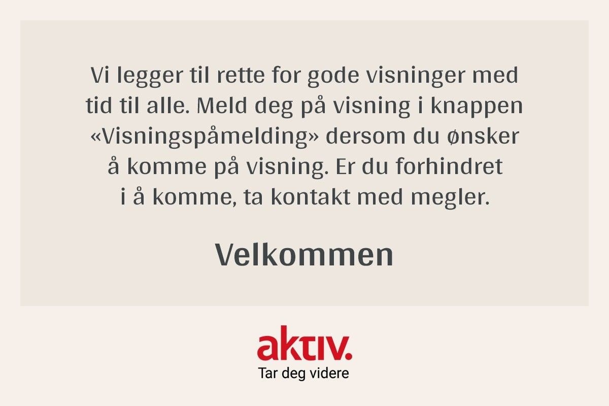 Ved annonsert visning, så ønsker vi påmelding. Galleribilde