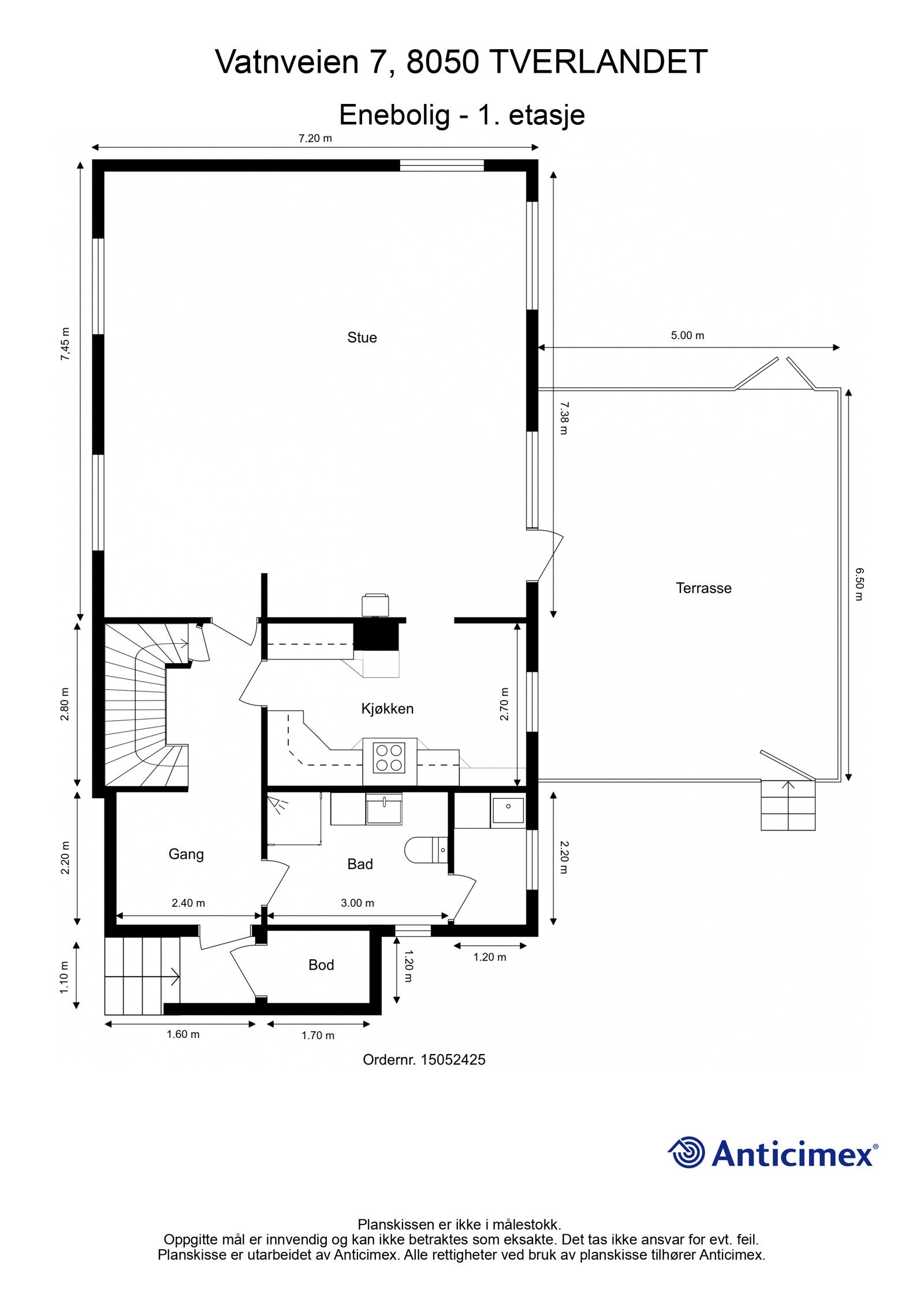 Plantegning 1. etasje Galleribilde
