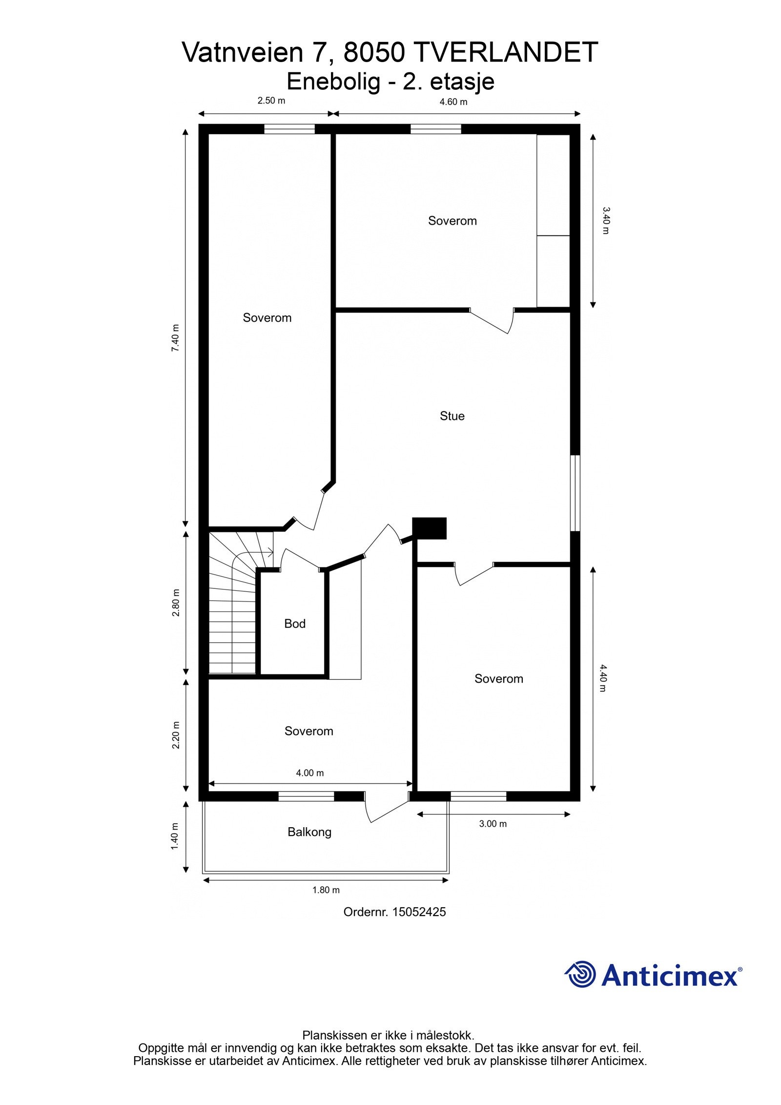 Plantegning lofts etasje. Galleribilde