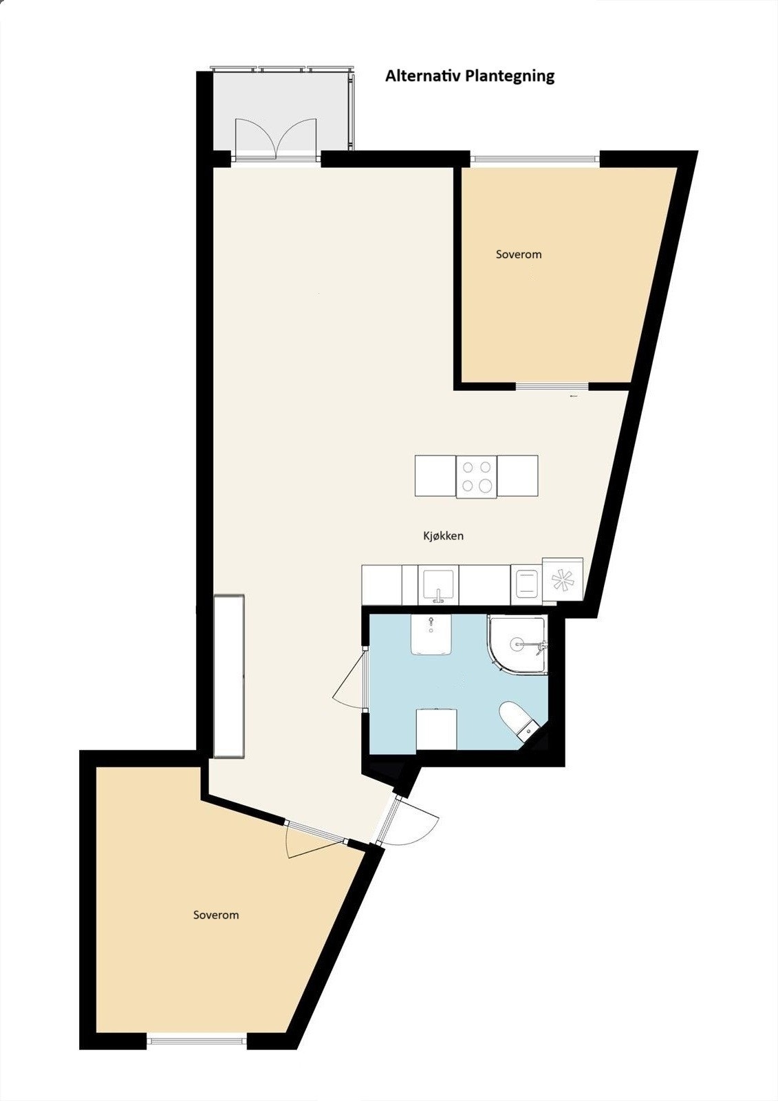 Alternativ plantegning Galleribilde