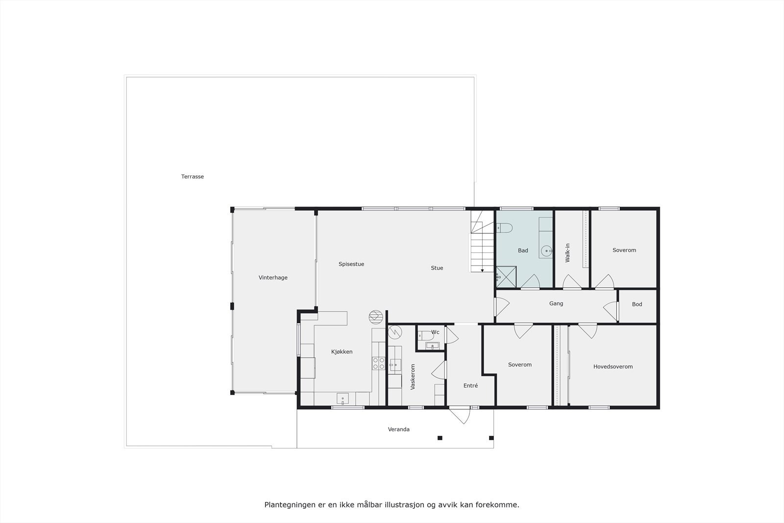 Plantegning 1 etasje Galleribilde