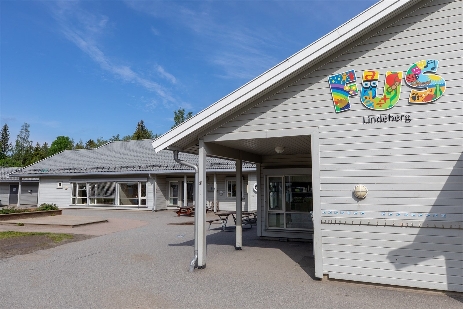 Flere barnehager ligger i nærheten, som Lindeberg barnehage (FUS) og Frogner barnehage. Eiendommen sokner til nye Frogner skole og har skoleskyssordning. Galleribilde