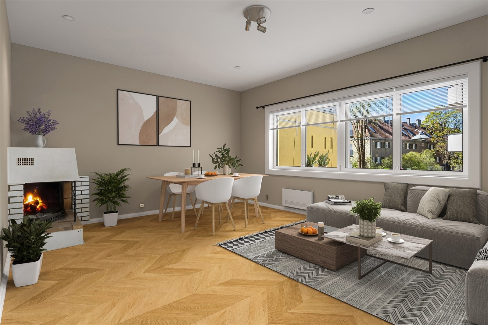 Renderingsforsalg på hvordan det kan se ut etter oppussing Galleribilde