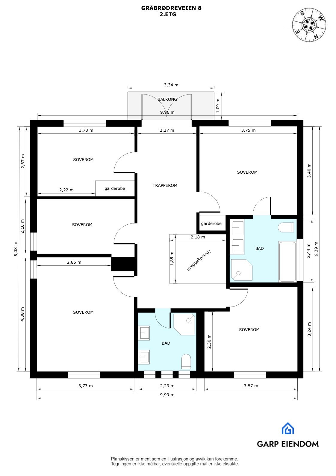 Plantegning 2. etg Galleribilde