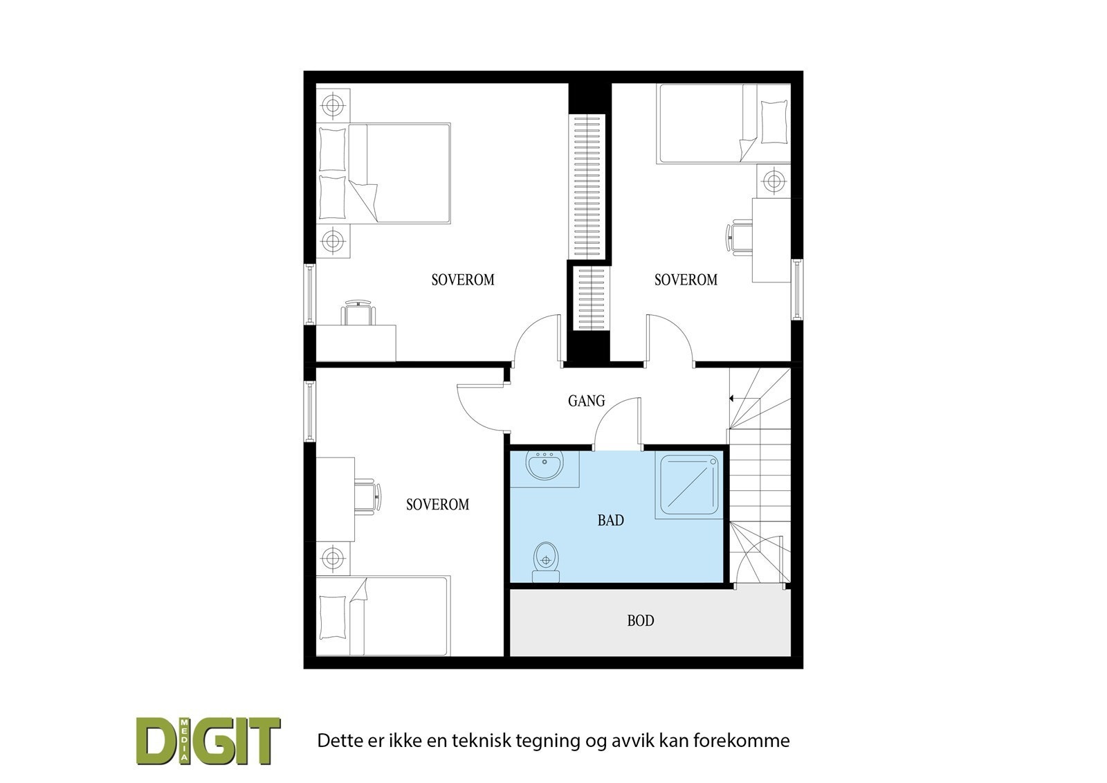 Plantegning 2. etasje. Galleribilde
