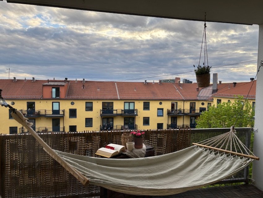 Selgers eget bilde. På balkongen er det i tillegg plass til å henge opp hengekøye. Galleribilde