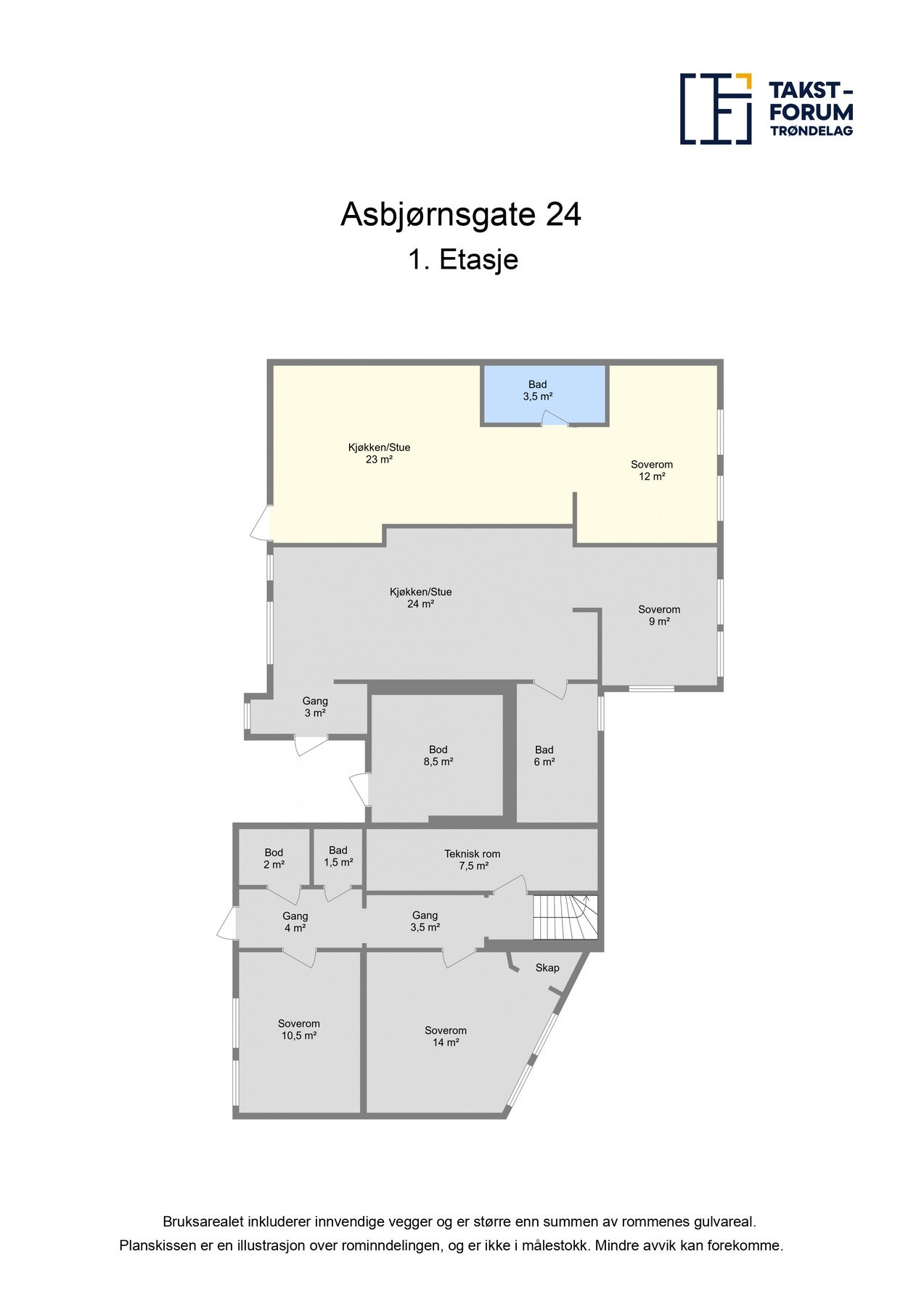 Plan 2-roms leil. 3 Galleribilde