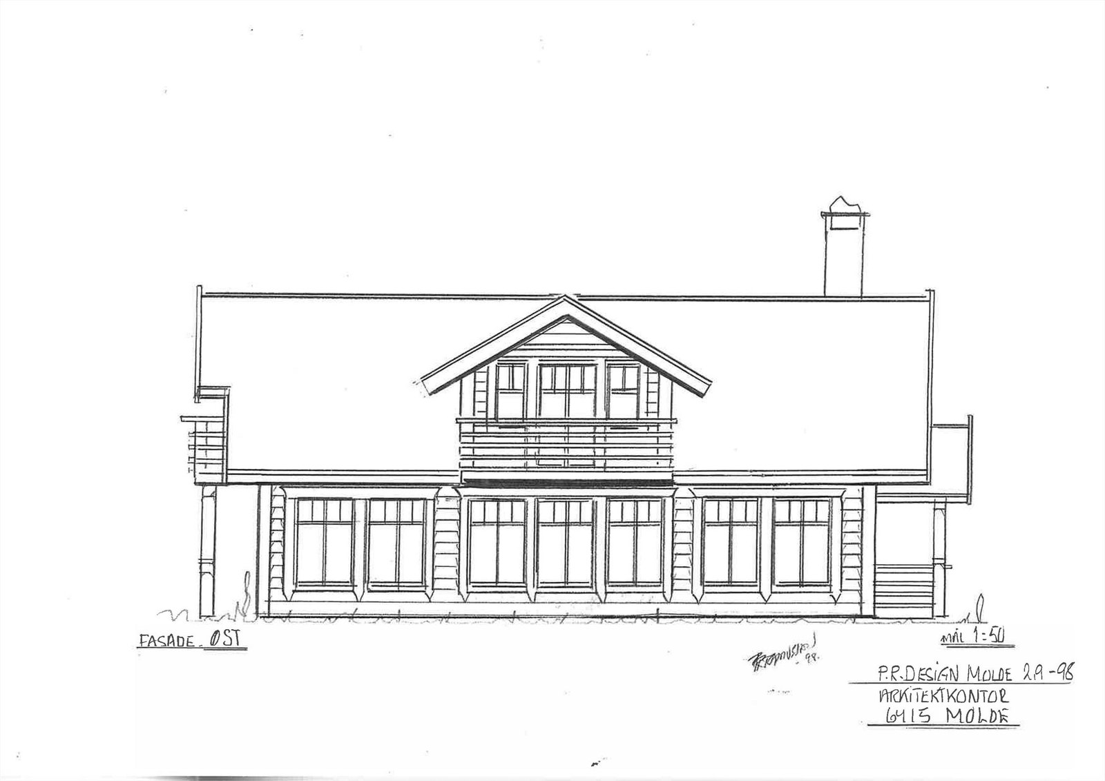 Skisse av tiltenkt enebolig Galleribilde