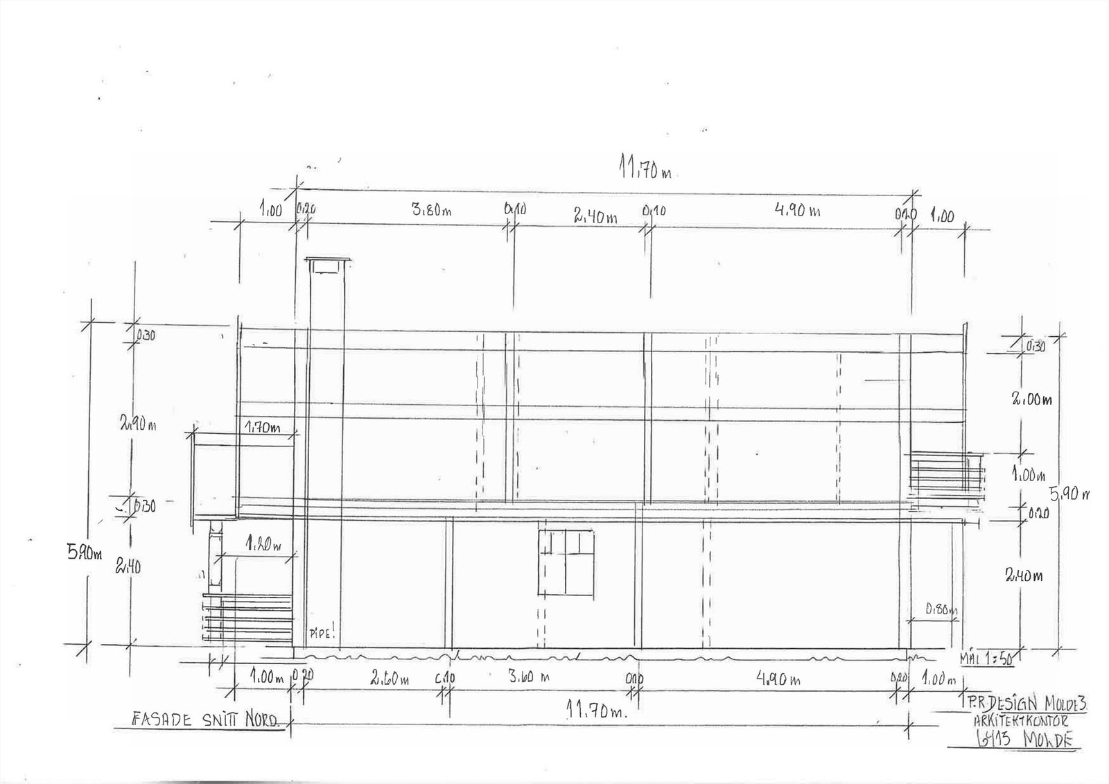 Skisse av tiltenkt enebolig Galleribilde