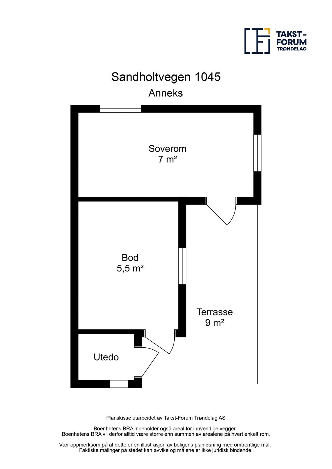 Planskisse anneks. Galleribilde