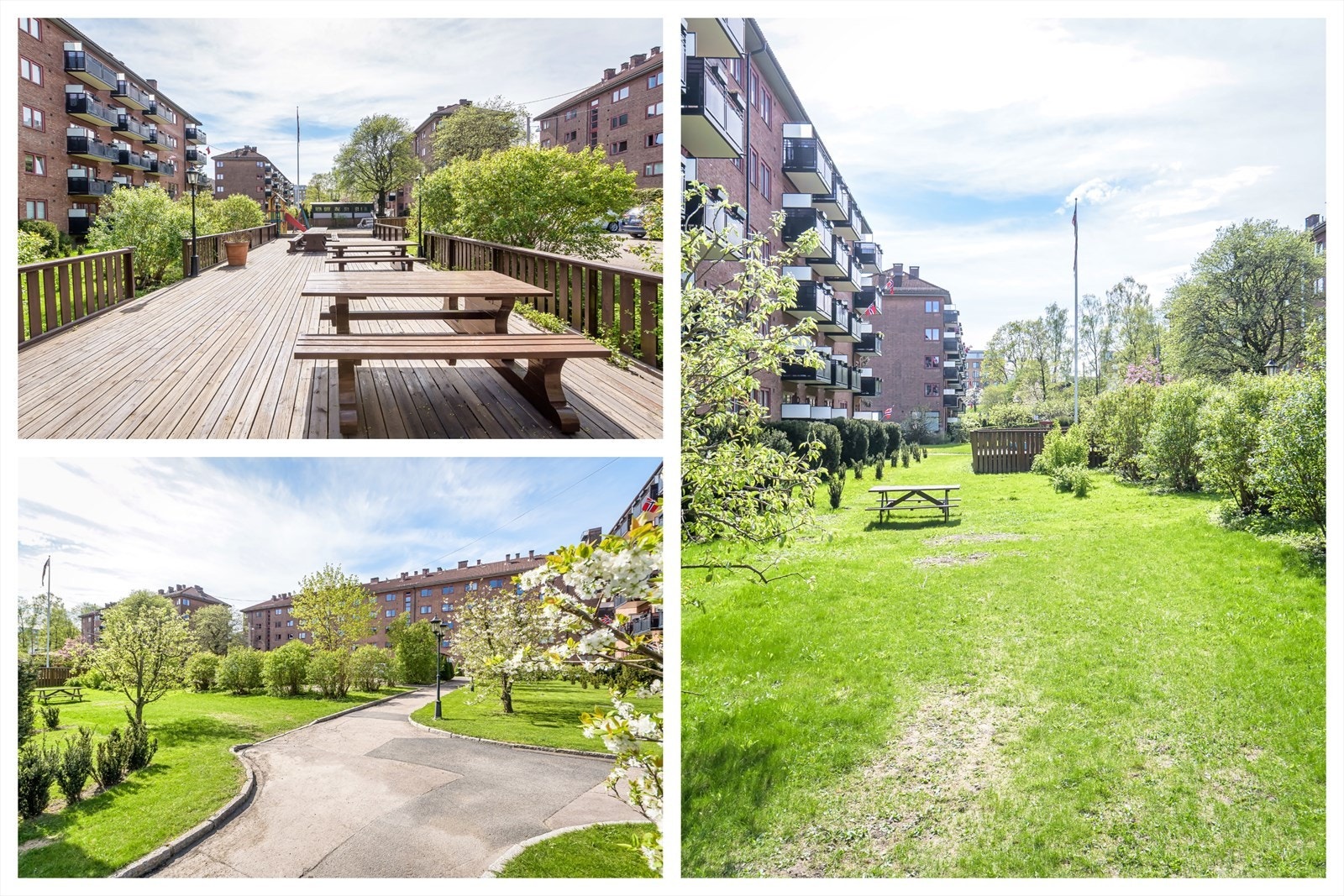 Borettslaget disponerer nydelige, grønne fellesarealer Galleribilde