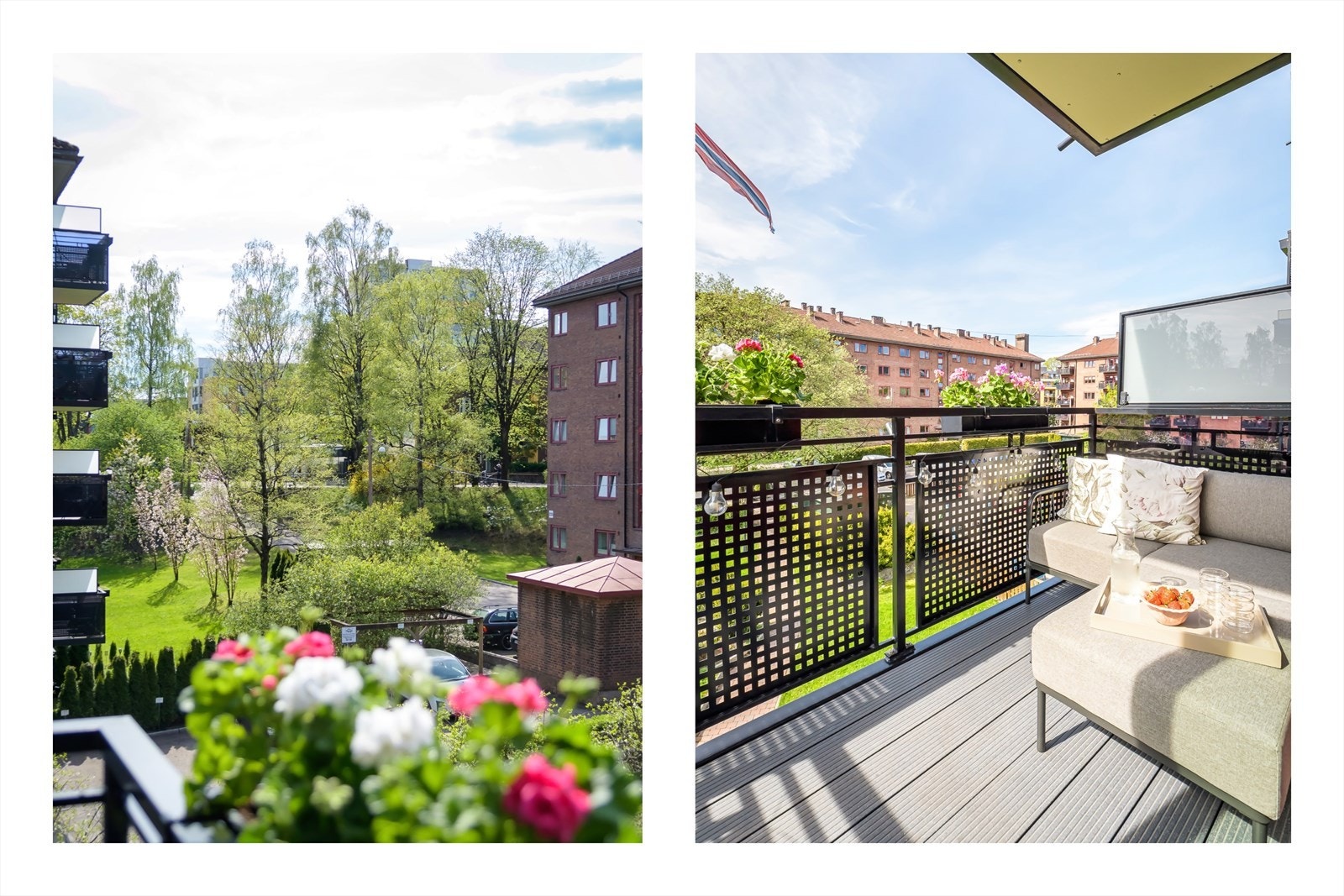 Det er også plass til grill på balkongen Galleribilde