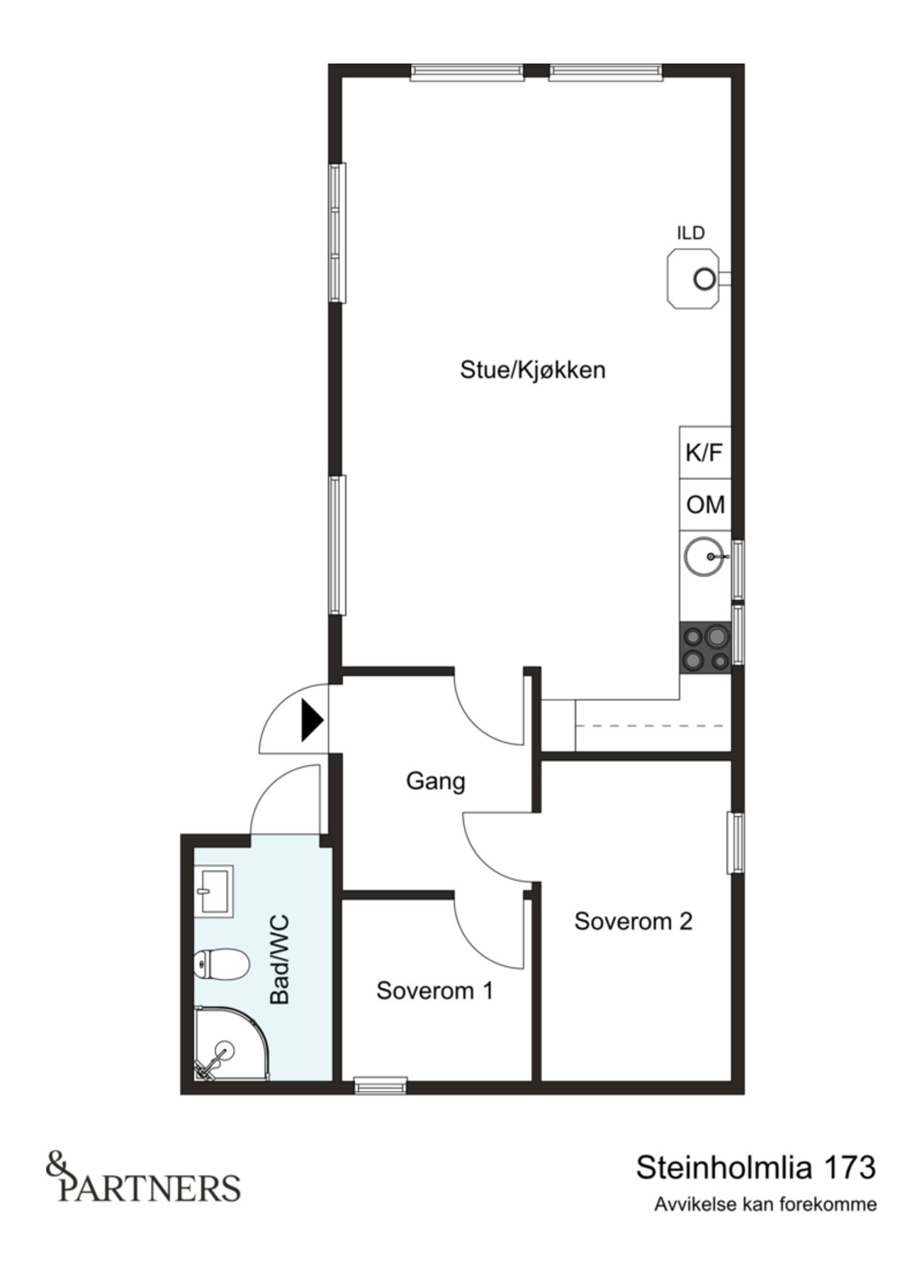 Plantegning hytte Galleribilde