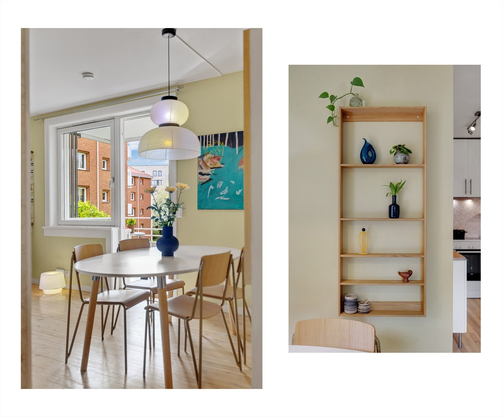 Detaljer som setter tonen - spisebordet blir et naturlig samlingspunkt. Galleribilde