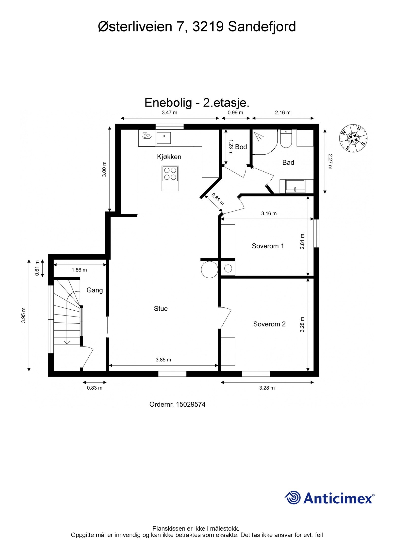 Gjør deg kjent med planløsningen i 2.etasje Galleribilde