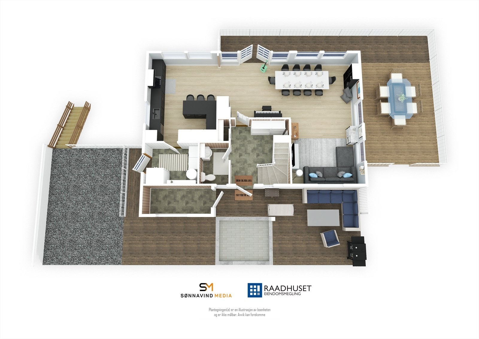 3D Plantegning | 1. Etasje Galleribilde