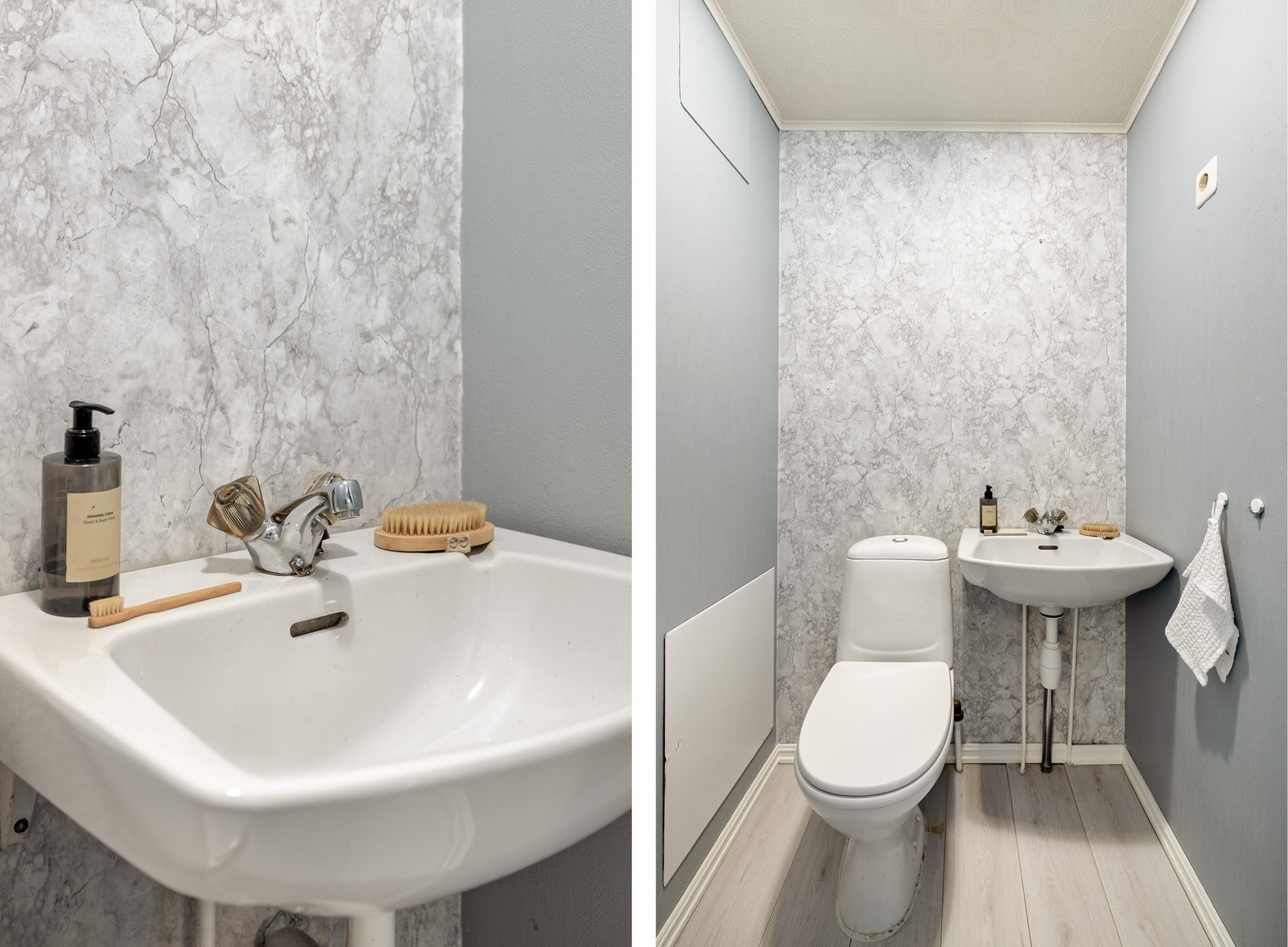 Toalettrommet måles til 1,5 kvm og er innredet med toalett og servant. Galleribilde