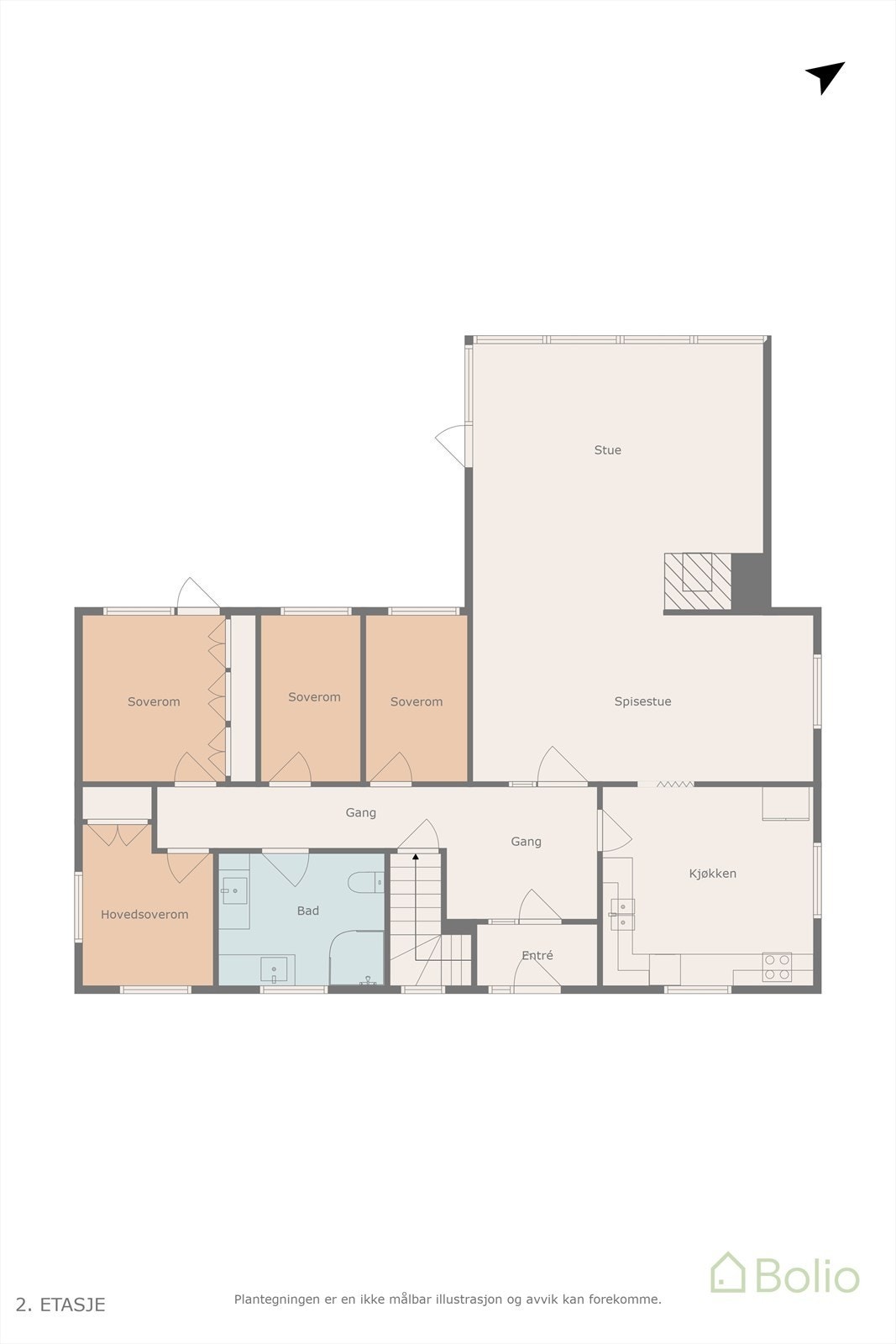 Plantegning 1. etasje. Galleribilde