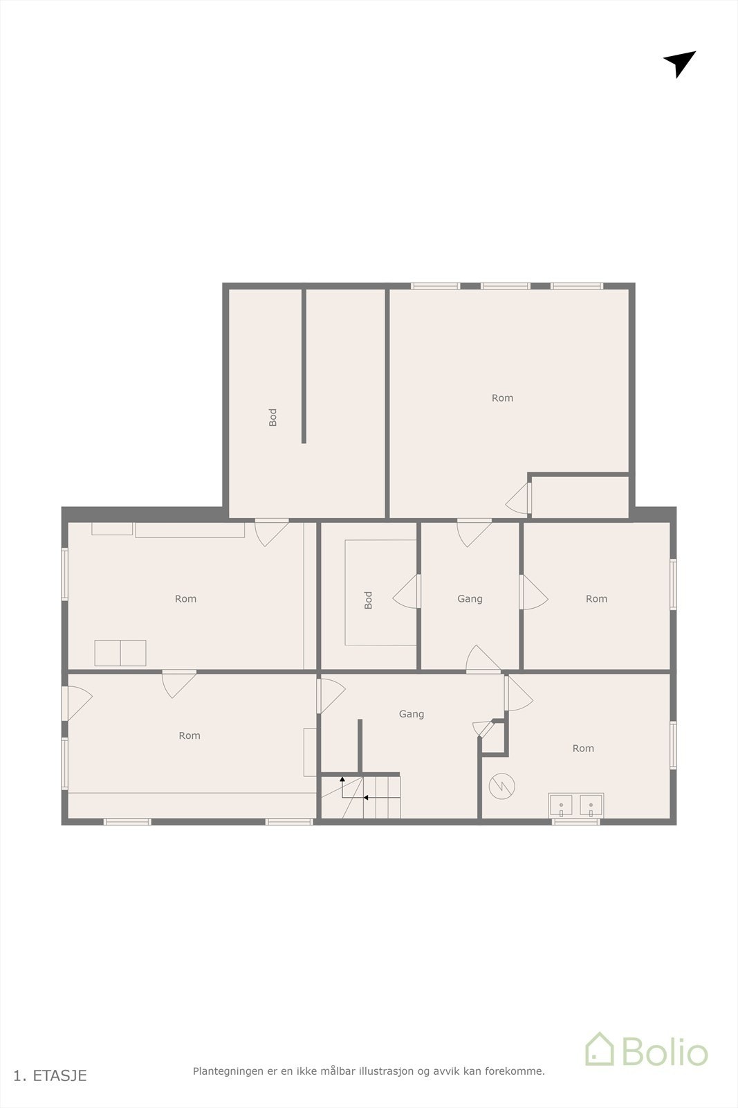 Plantegning kjeller. Galleribilde