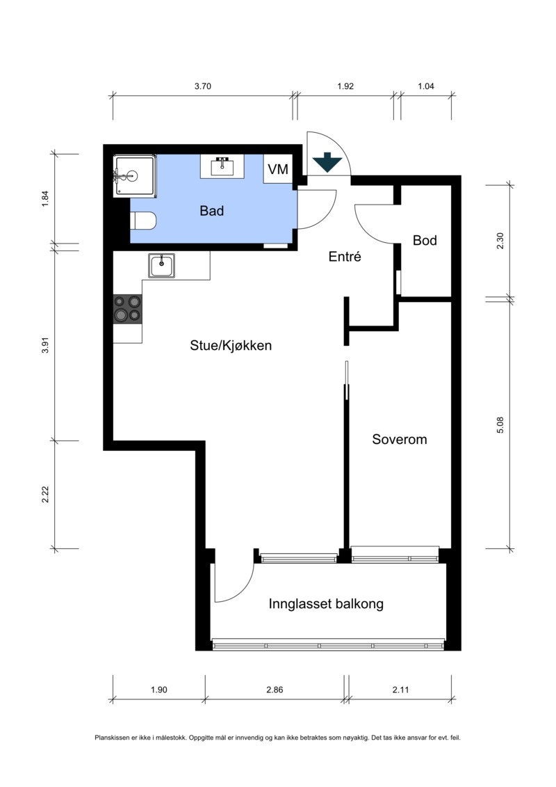 Plantegning 3. etasje Galleribilde