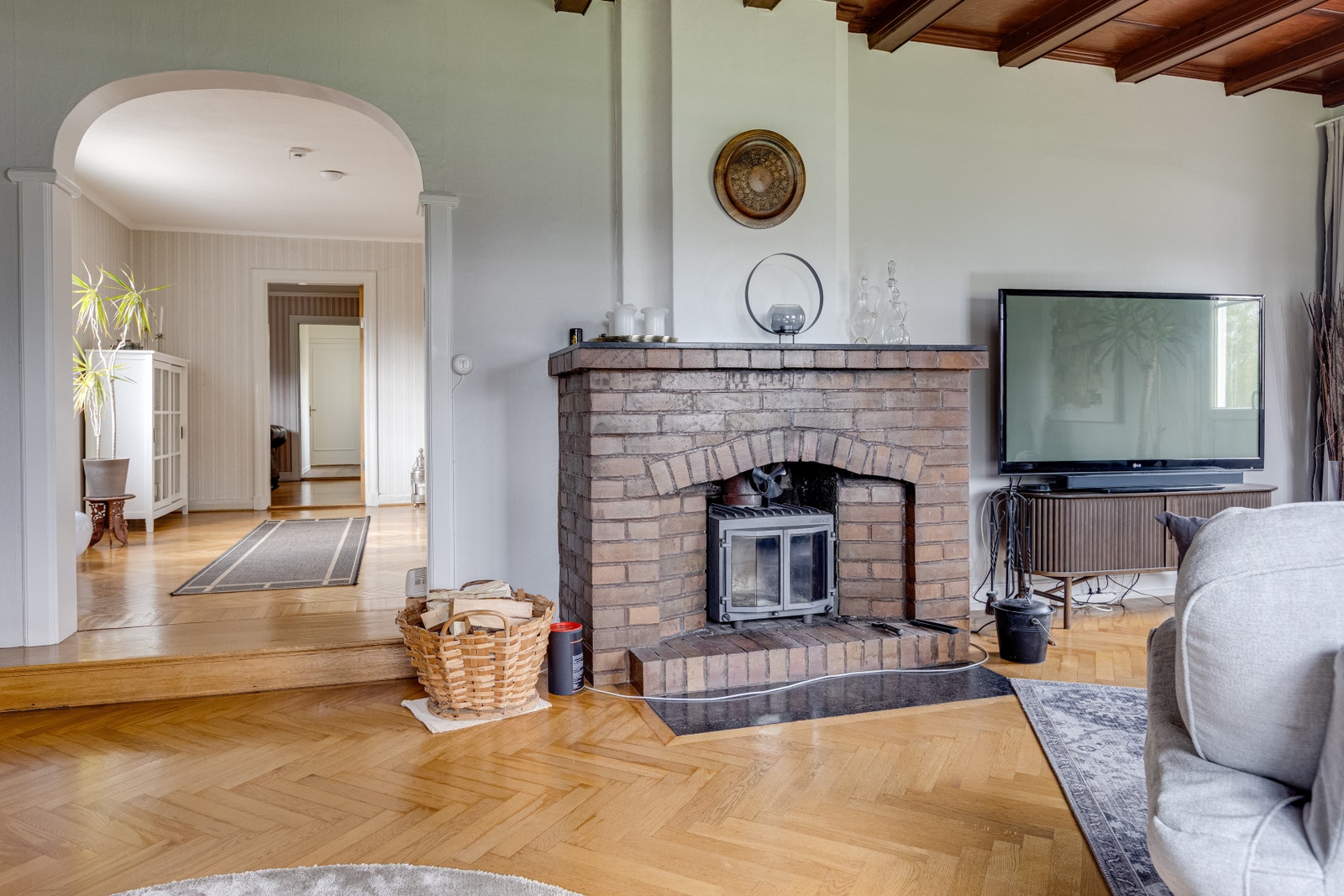 Öppen spis med insats Galleribilde