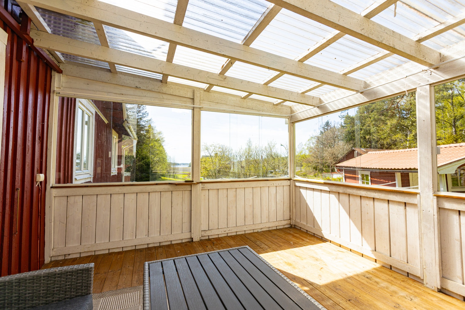 Inglasad altan Galleribilde