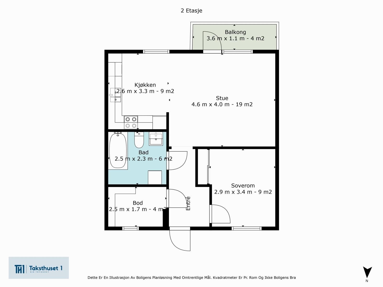 Planskisse 2. etasje. Galleribilde