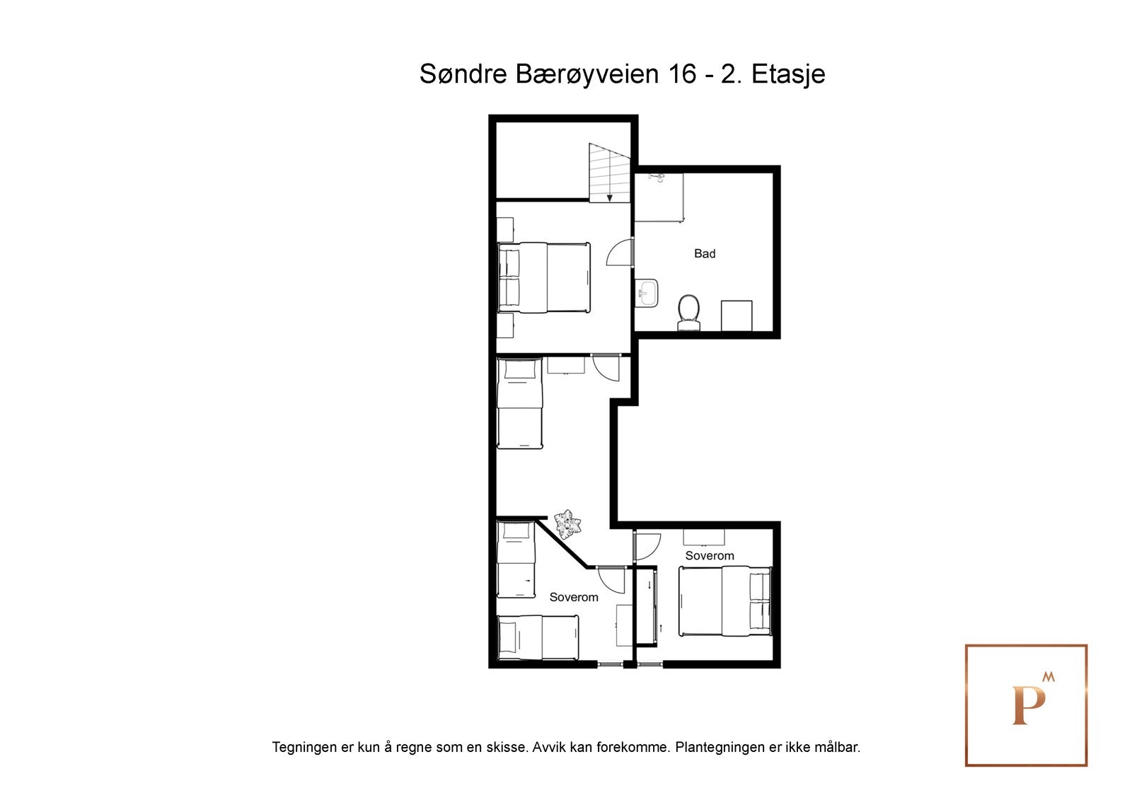 Plantegning 3.etg. Galleribilde