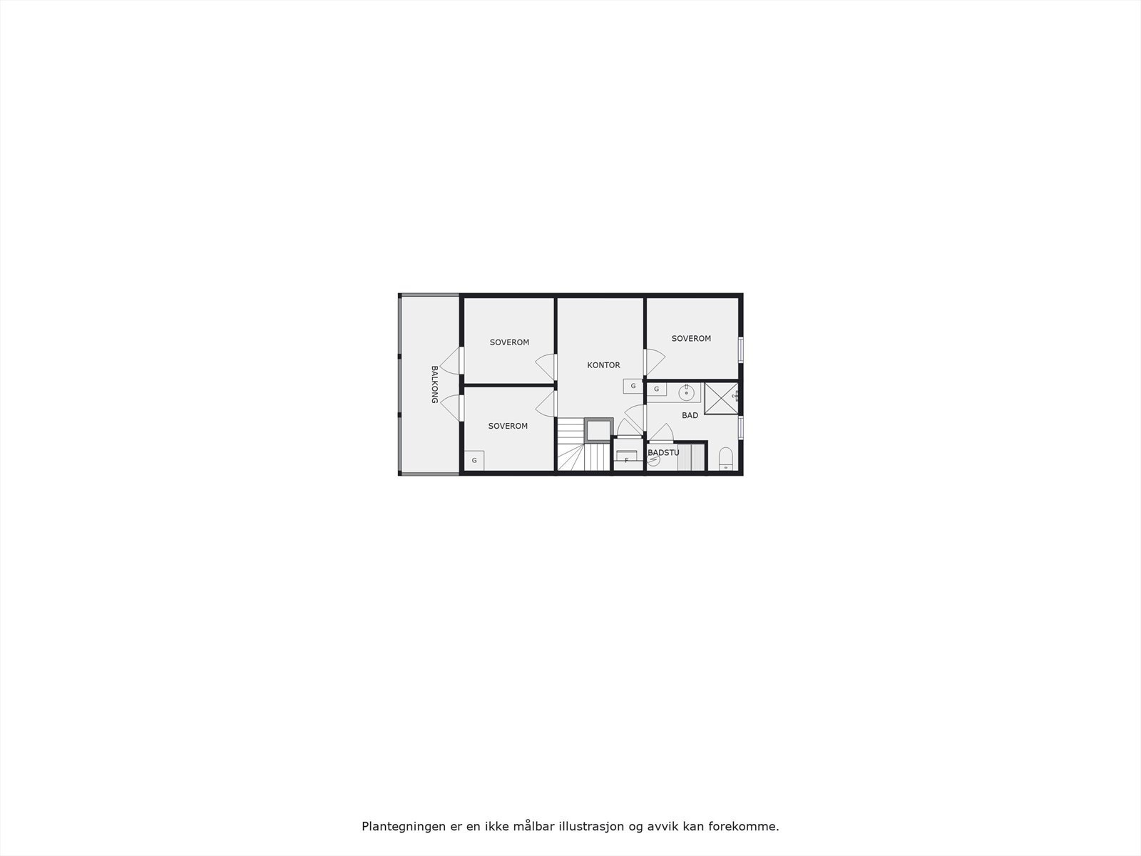 Plantegning, andre etasje. Galleribilde