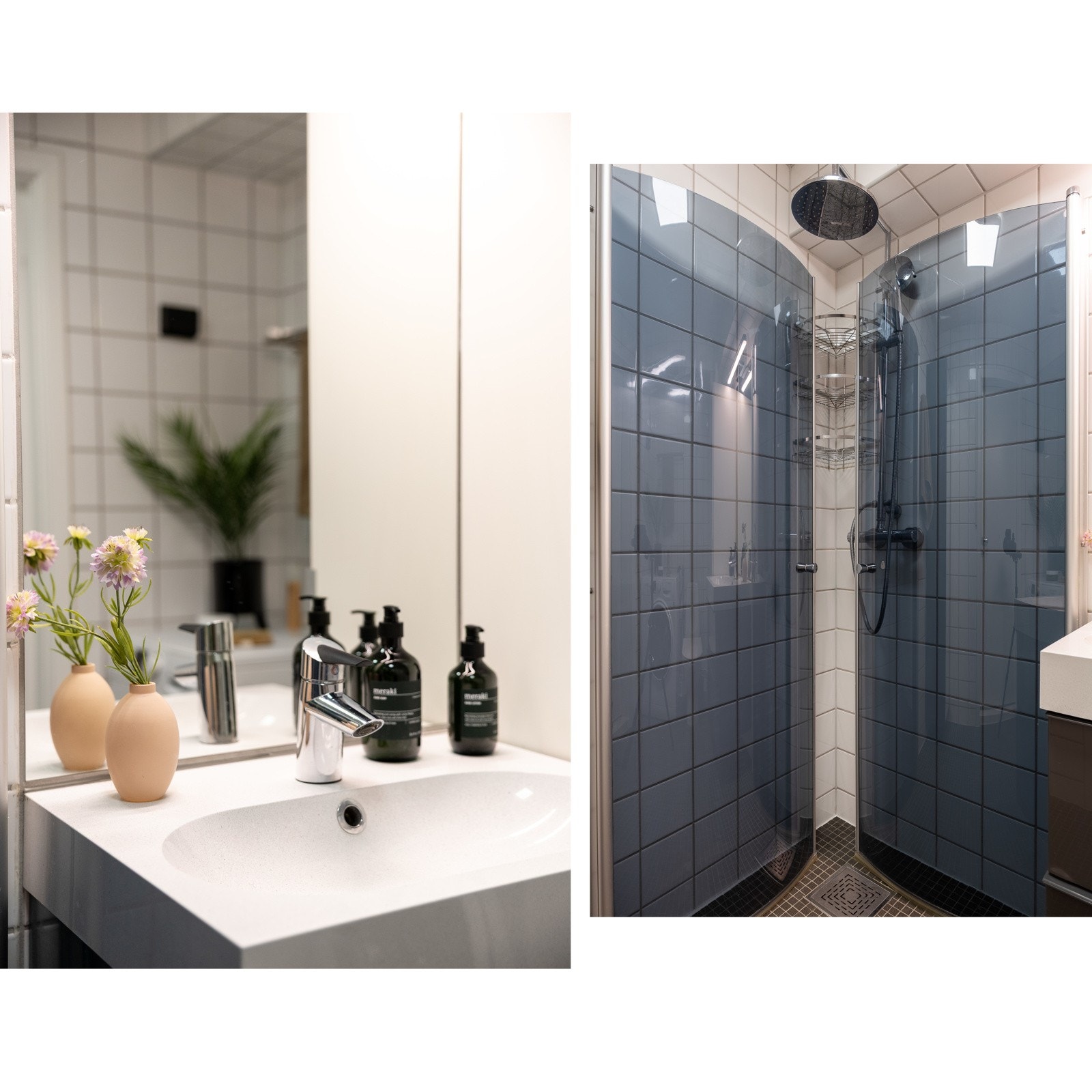 Badet har opplegg for vaskemaskin. Galleribilde