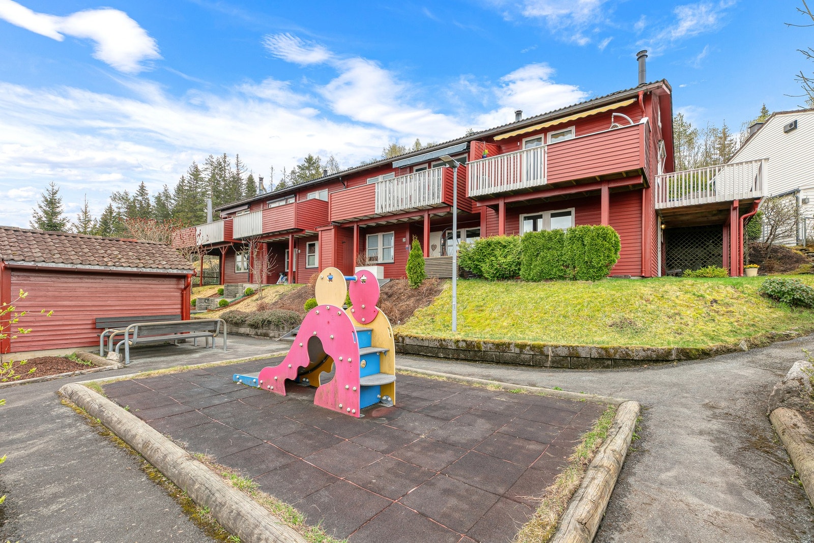 Området er ideelt for barn i et bilfritt område. Galleribilde