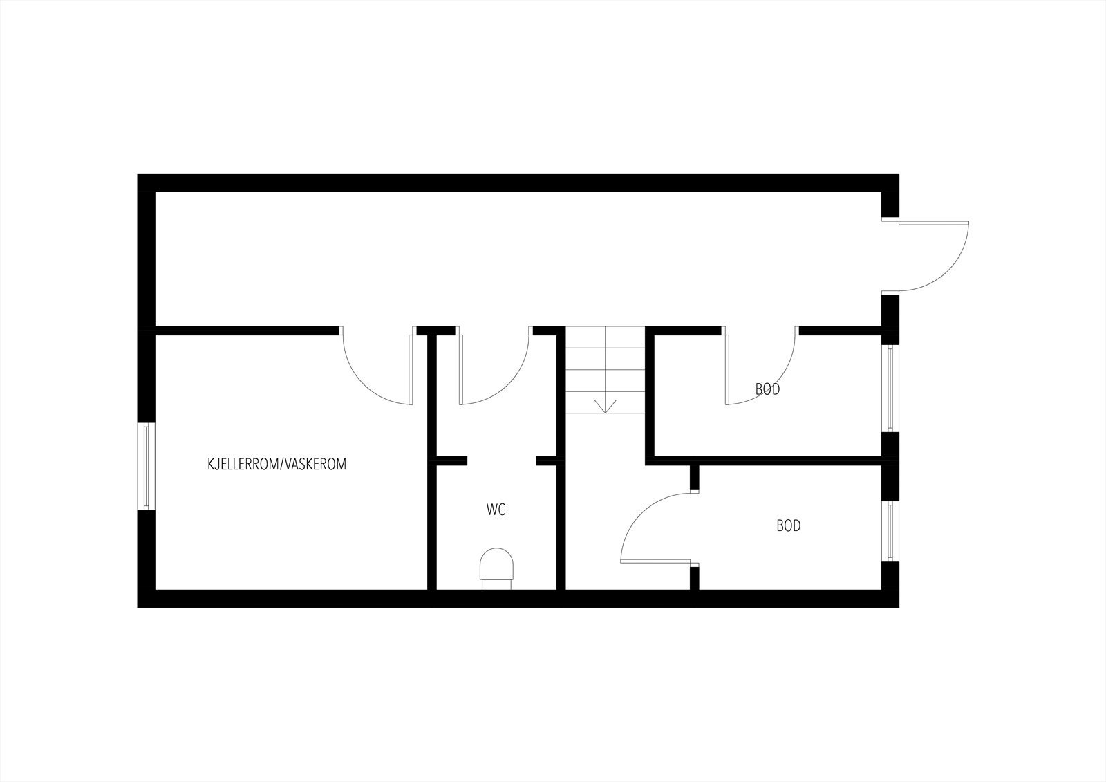 Plantegning kjeller. Galleribilde