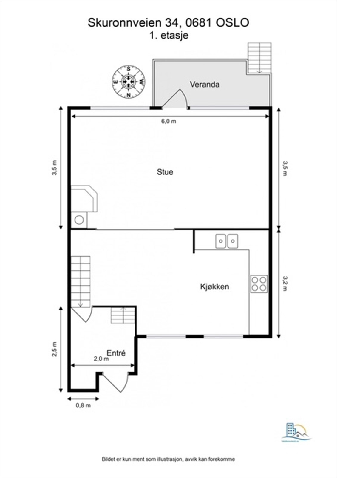 Plantegning 1. etasje Galleribilde
