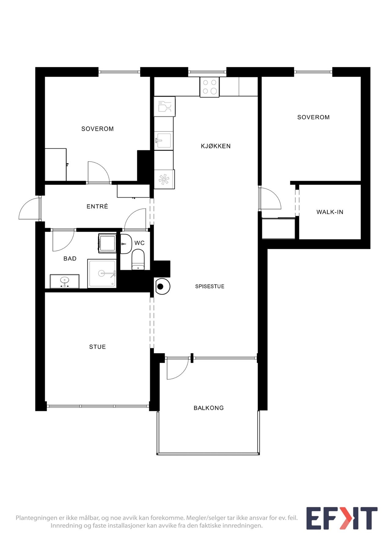 Plantegning leilighet. Galleribilde