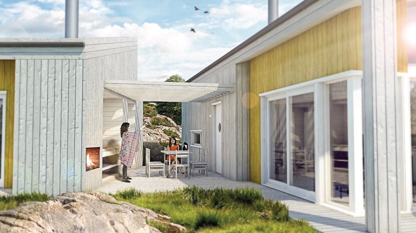 Illustrasjon og eksempel til hytte på tomten Galleribilde