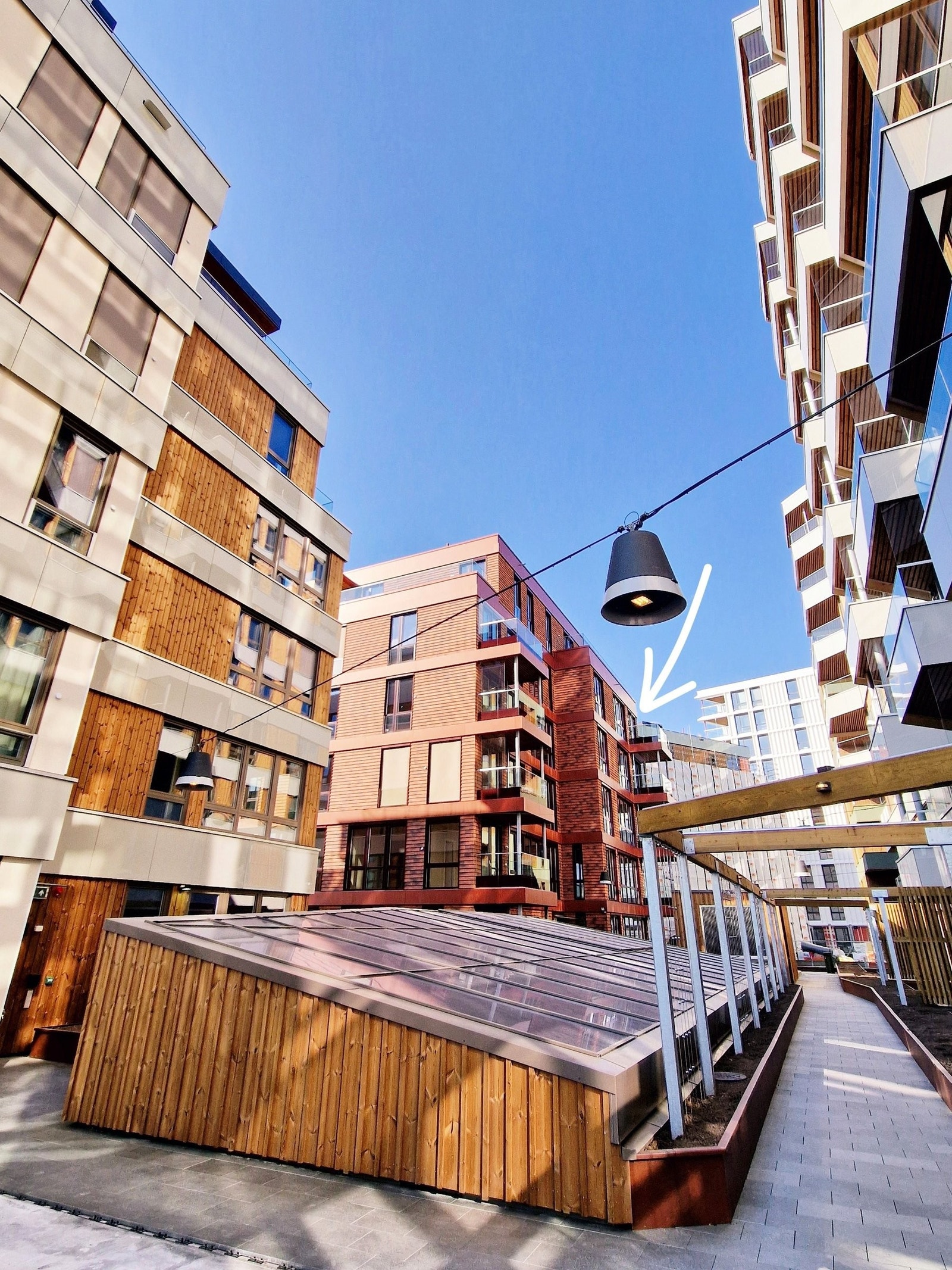 Takhagen i 6. etasje binder de tre ulike byggene sammen til et godt nabolag Galleribilde