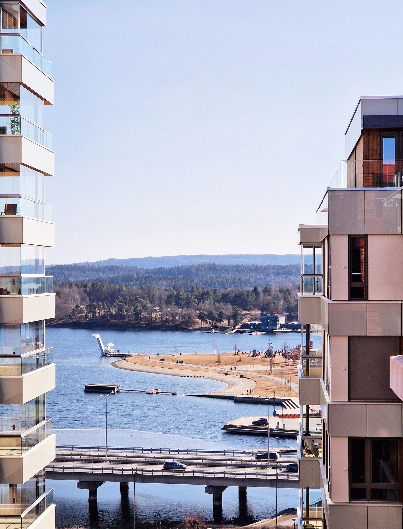 Utsikten fra balkongen Galleribilde