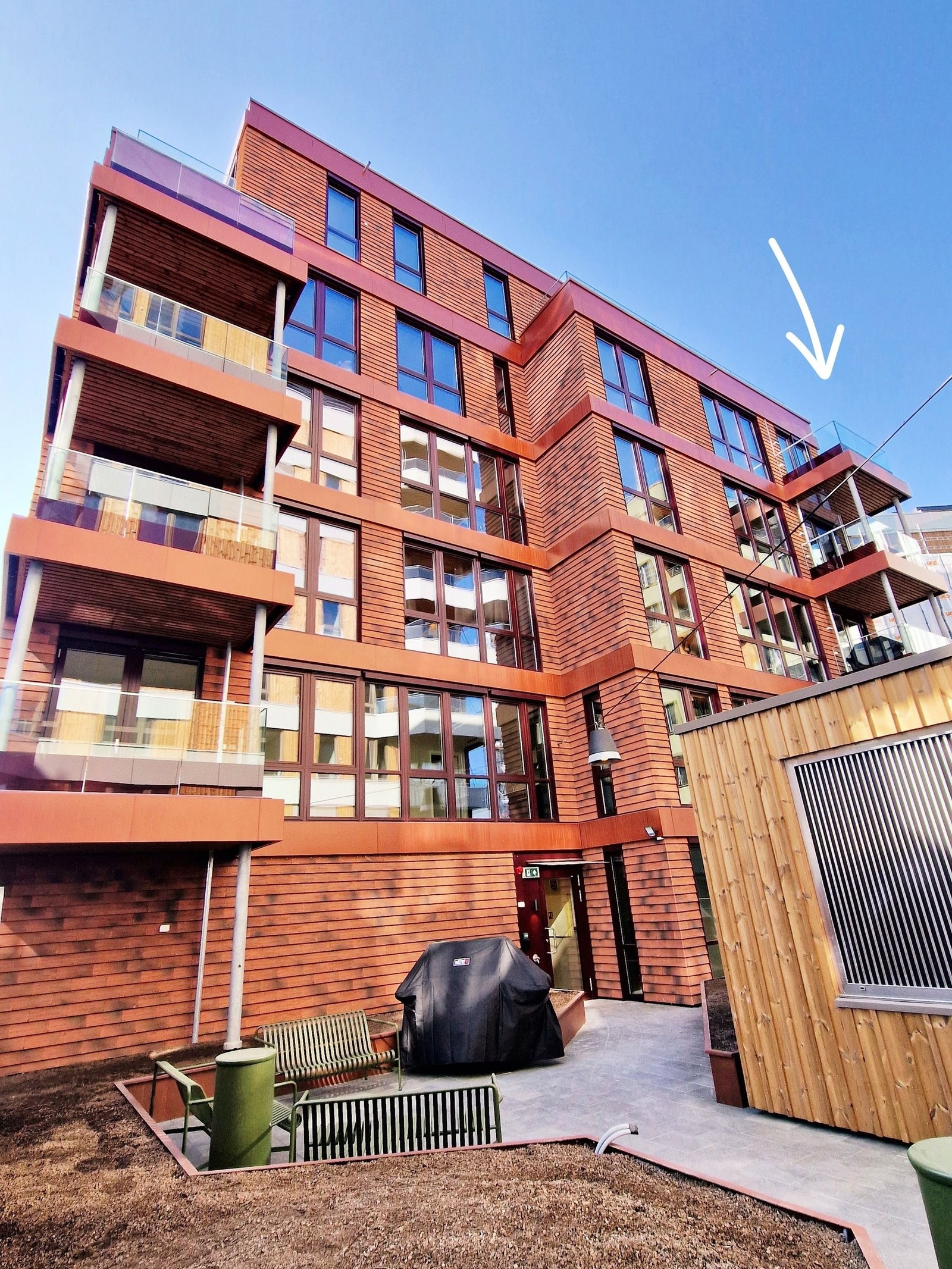 Leiligheten sett fra takhagen Galleribilde