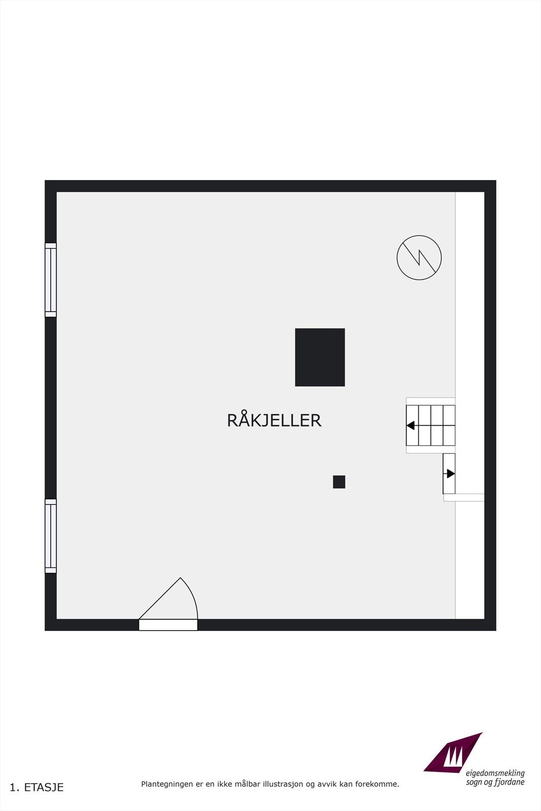 Planteikning kjellar Galleribilde