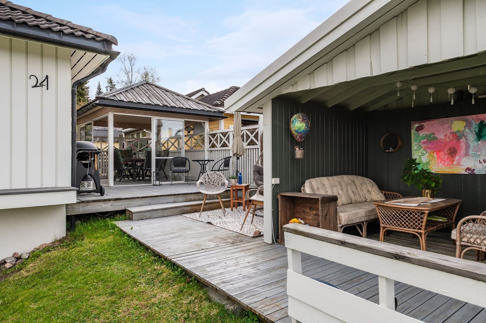 Terrassen er naturlig delt opp i ulike soner. Galleribilde