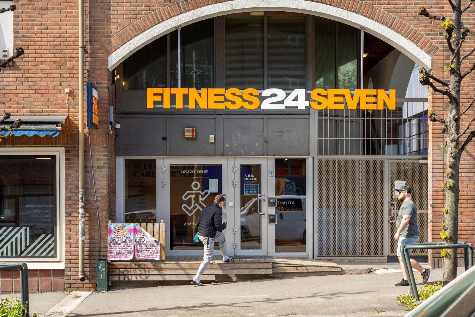Fitness24seven ligger også på andre siden av gaten. Galleribilde