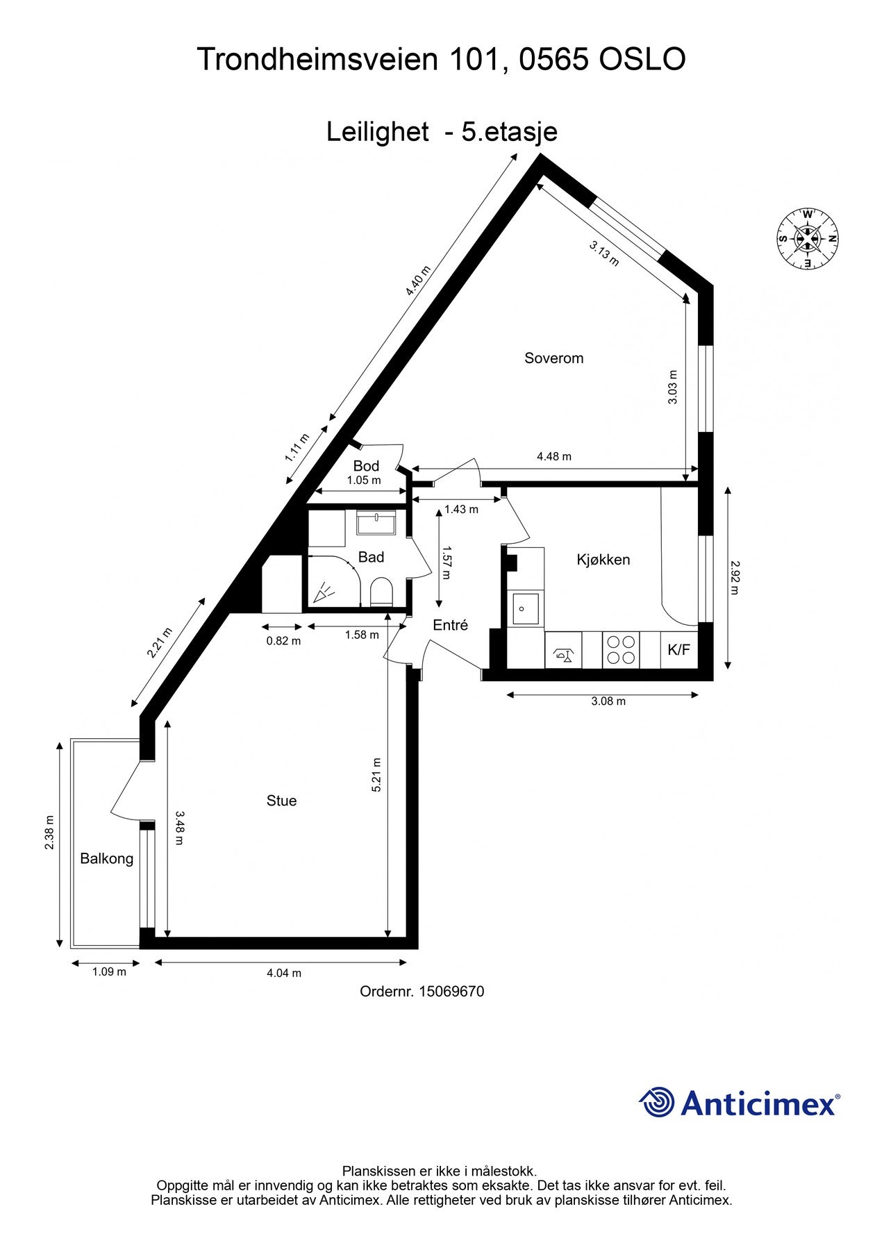 Vi begynner med plantegningen for å orientere oss litt. Galleribilde