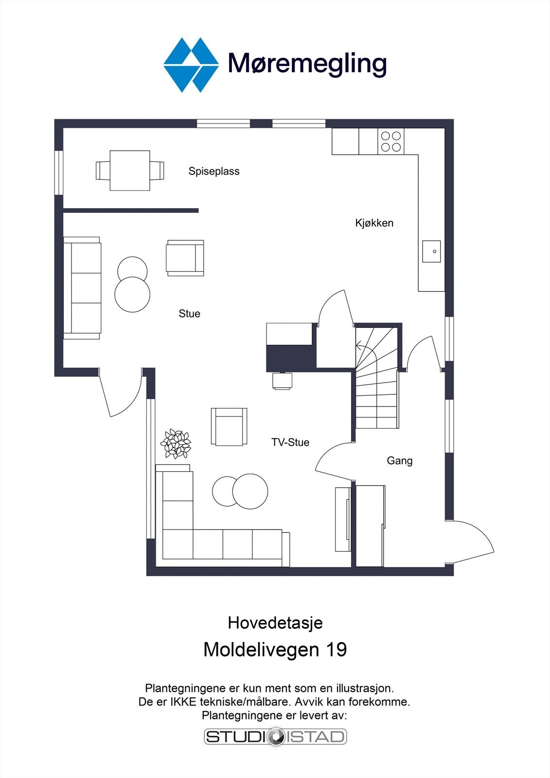 Plantegning hovedetasje Galleribilde