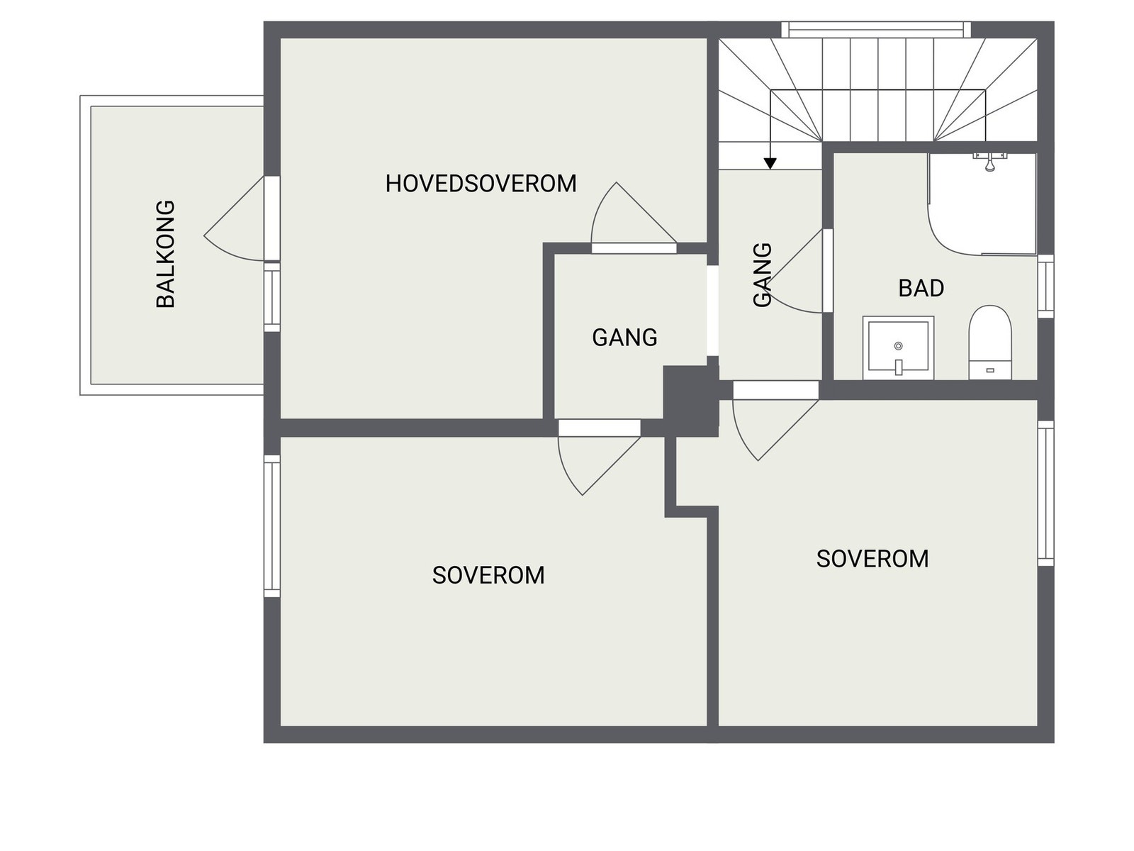Plantegning 2. etasje Galleribilde