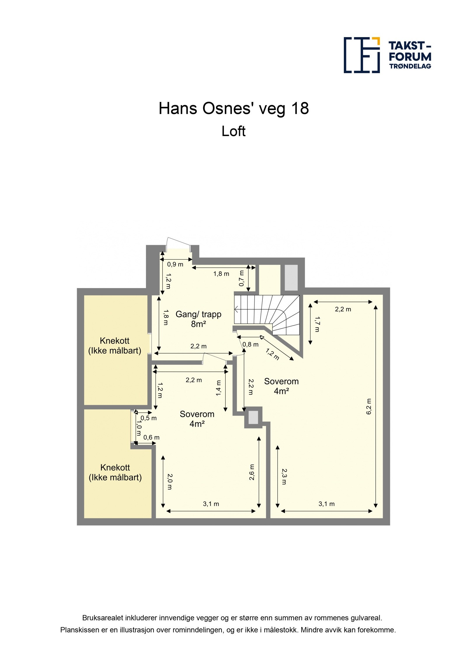 Plantegning loft. Galleribilde