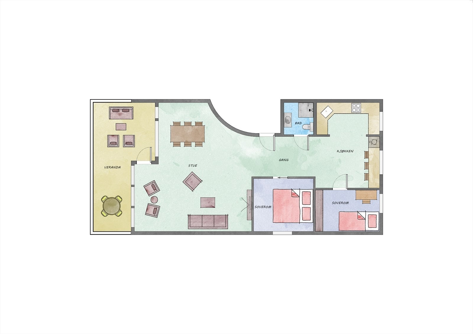 Plantegning 2.etg. Galleribilde