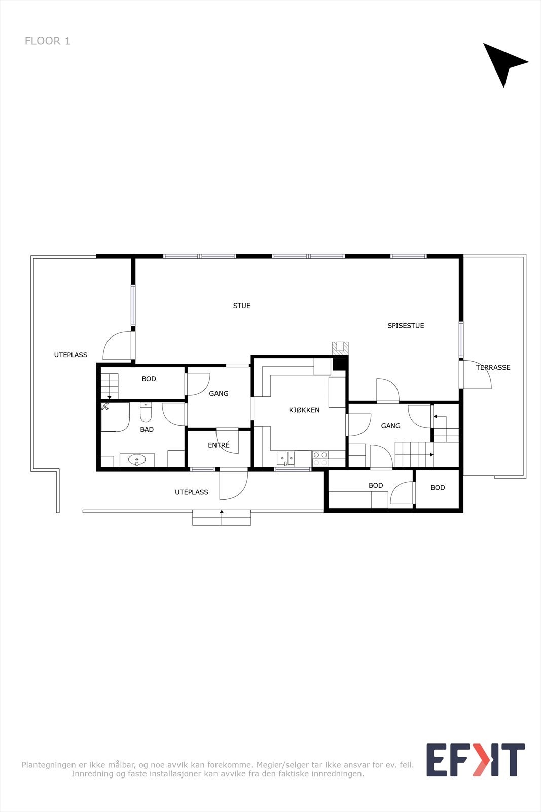 Plantegning 1. etasje. Galleribilde