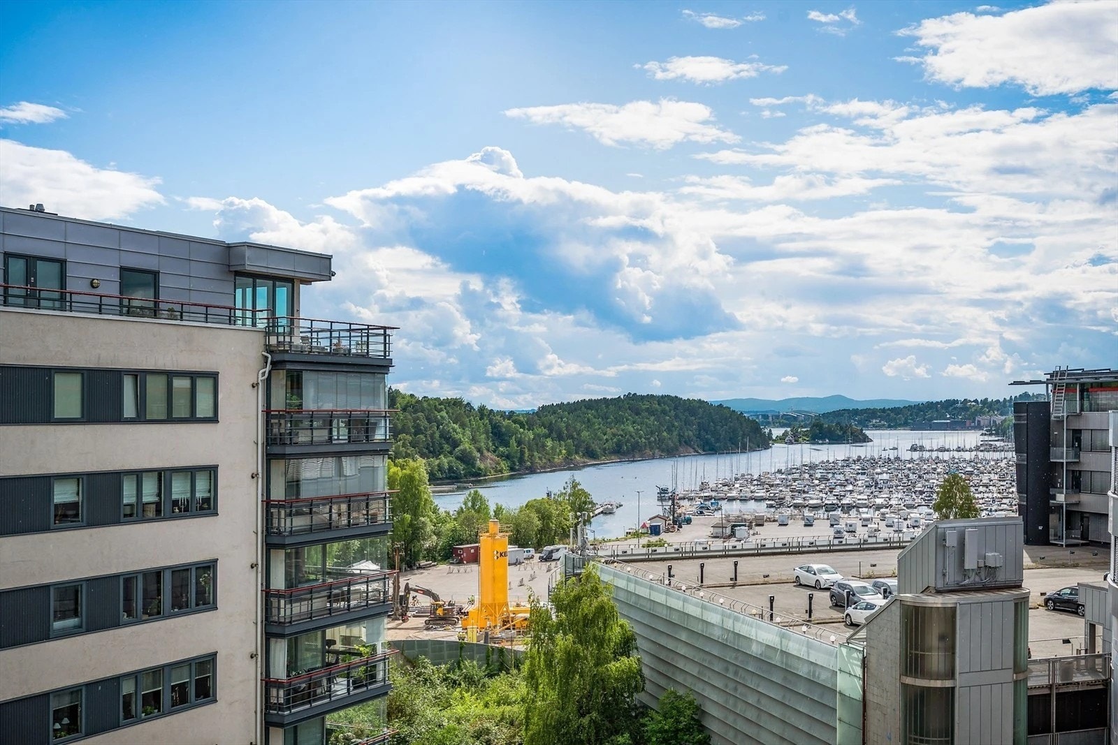 Fantastisk utsikt fra takterrassen. Galleribilde